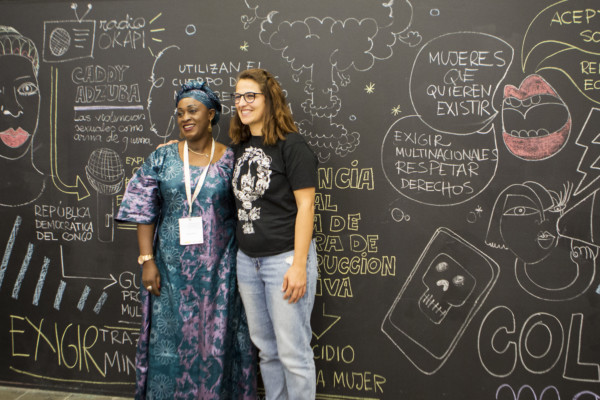 Mural sobre la ponencia de Caddy Adzuba