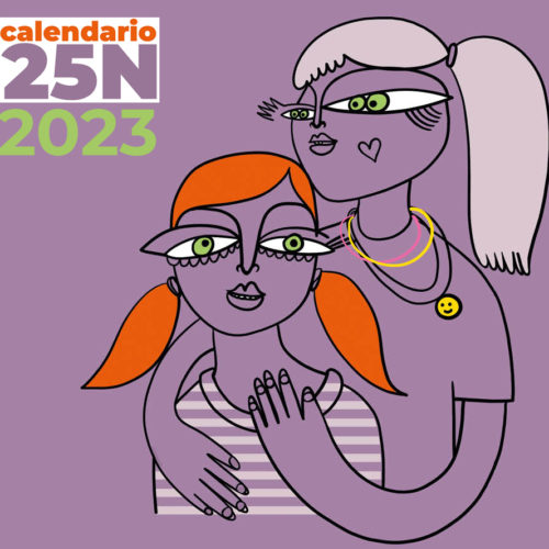 Ilustracion de madre protegiendo hija