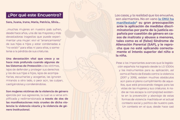 Programa I ENCUENTRO ESTATAL VIOLENCIA VICARIA Y VIOLENCIA DE GÉNERO INSTITUCIONAL EN ESPAÑA