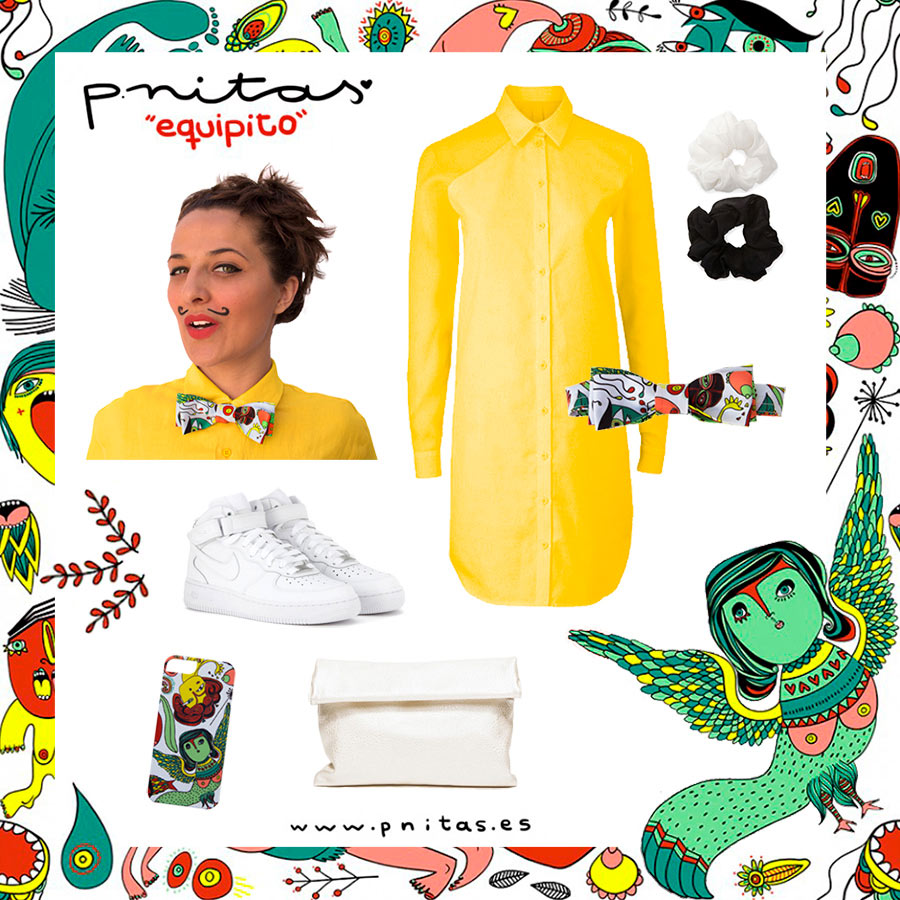 outfit-pajarita-bowtie-tela-estampada-moda-hombre-mujer