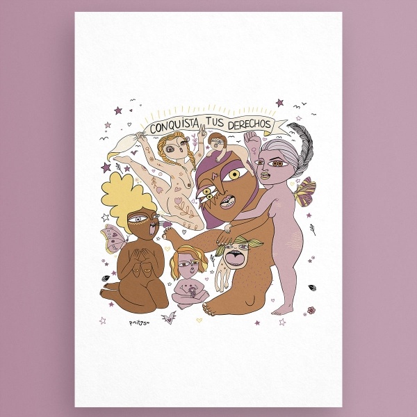 Conquista tus derechos – Póster Feminista